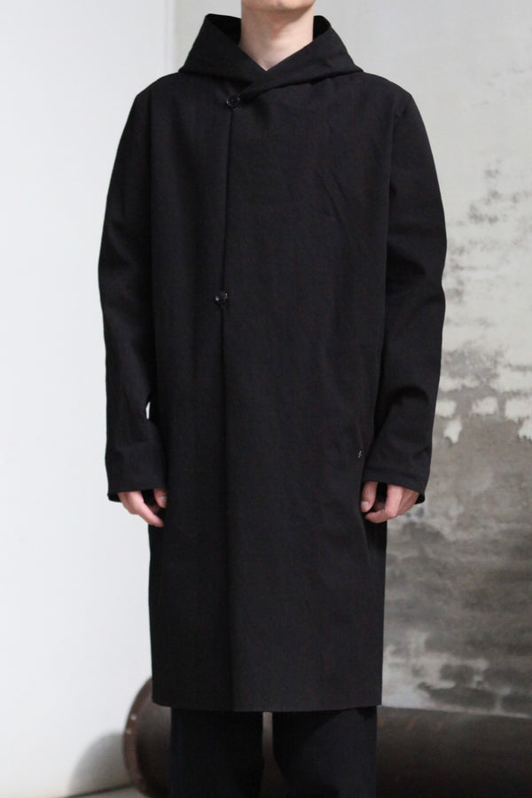 m.a+ Hooded Glove Pocket Zippered Cardigan MA-C328Z CCE-HEI Black